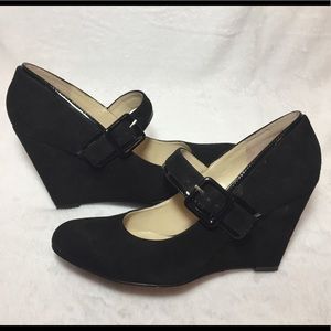 Nine West Suede Wedge Shoes 7.5